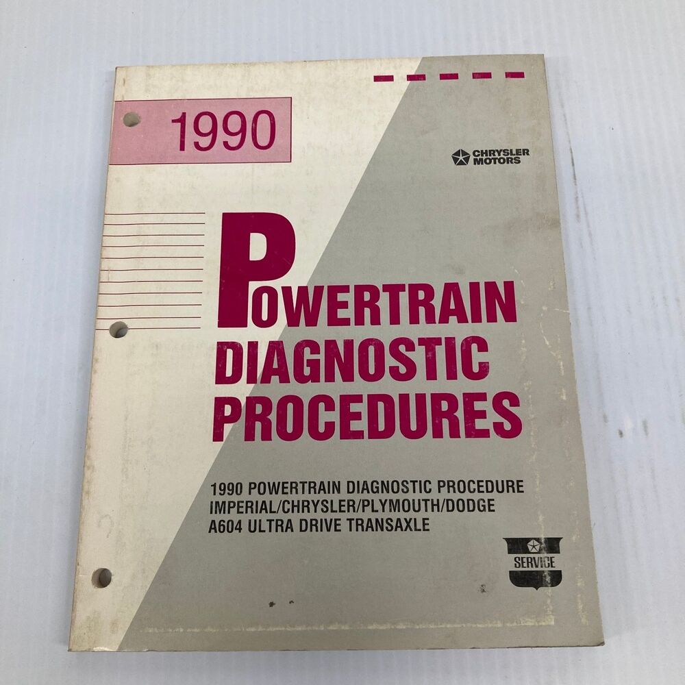 Chrysler Powertrain Diagnostic Procedures A604 Transaxle 1990 Manual